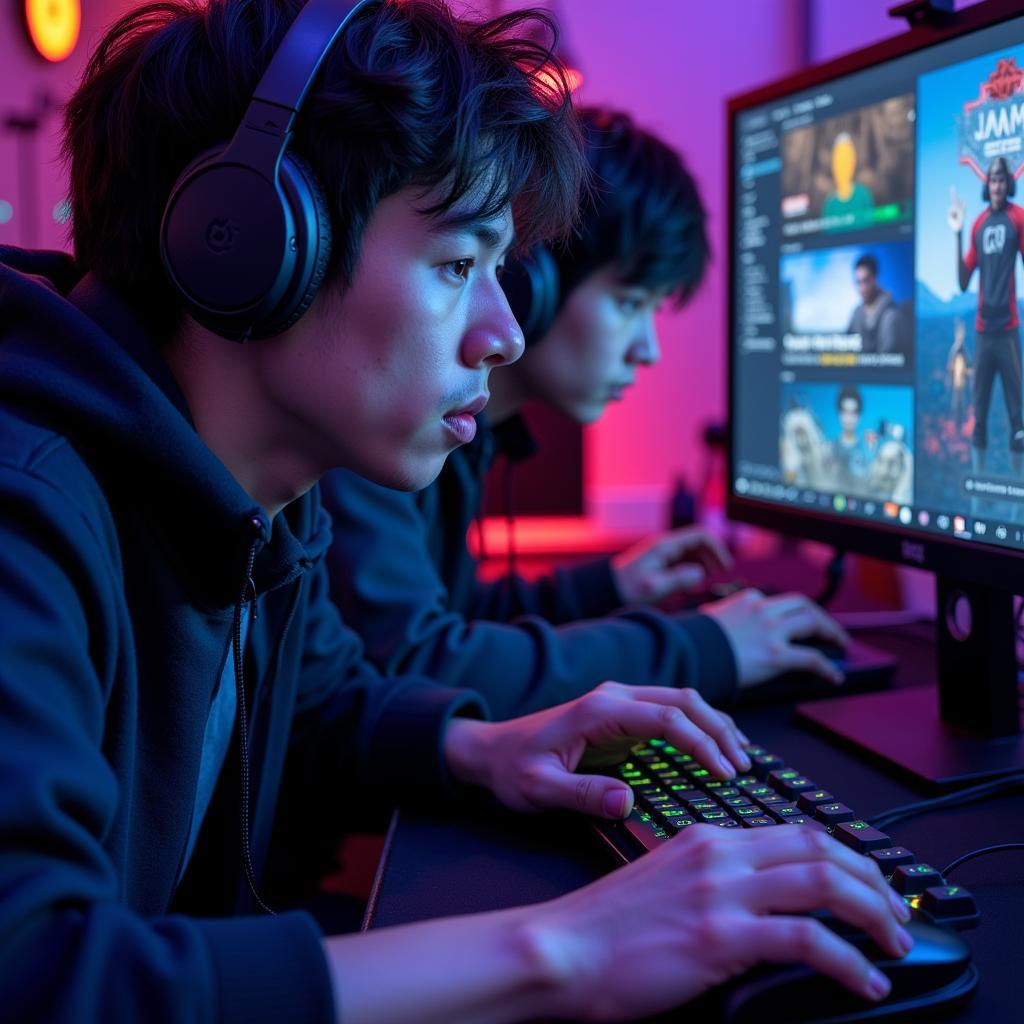 Yamal competing in an esports tournament