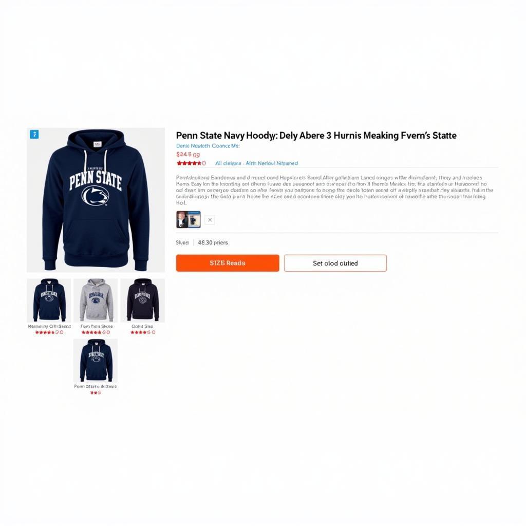 Penn State Navy Hoodies Online Shopping