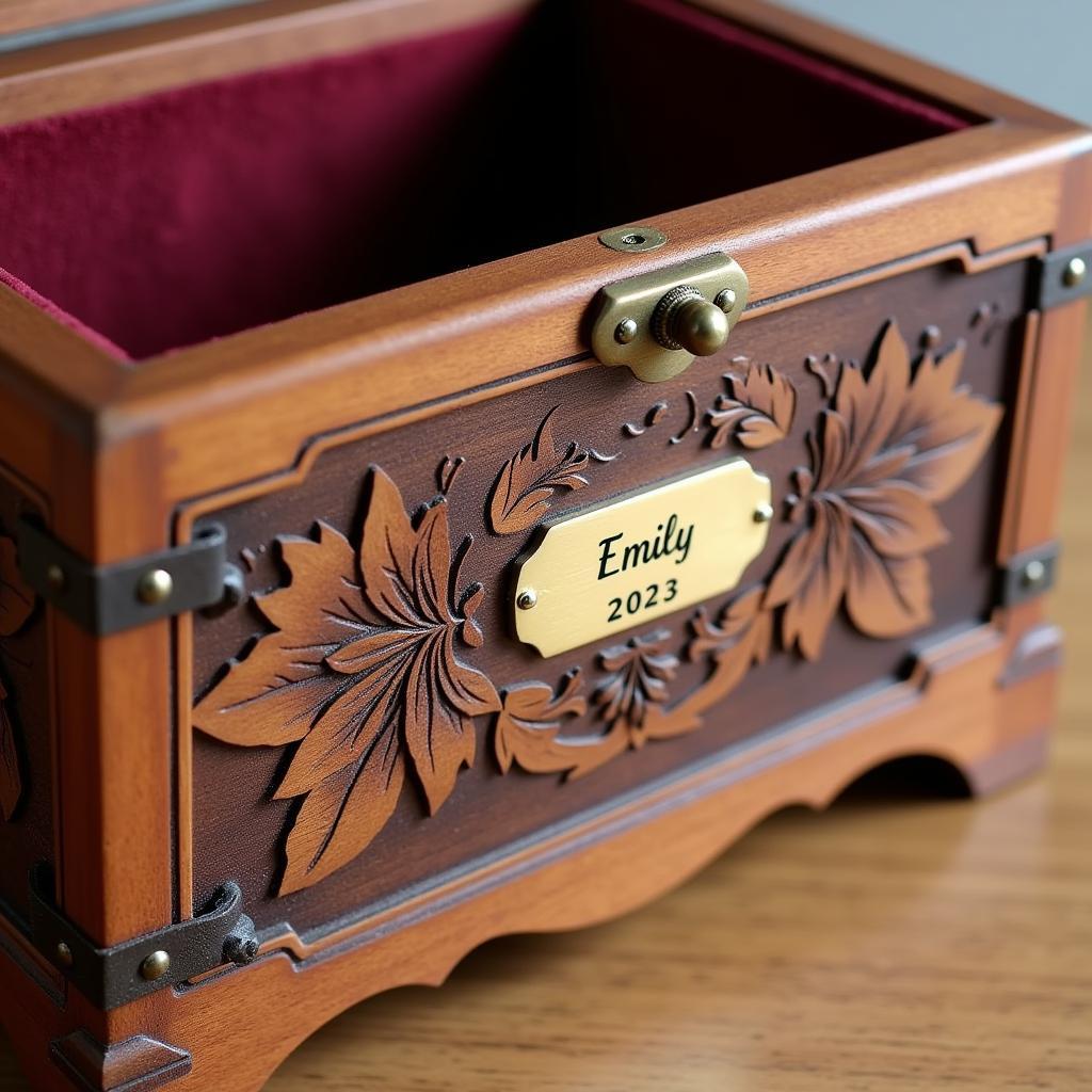 Personalized Memory Box Chest with Engraving