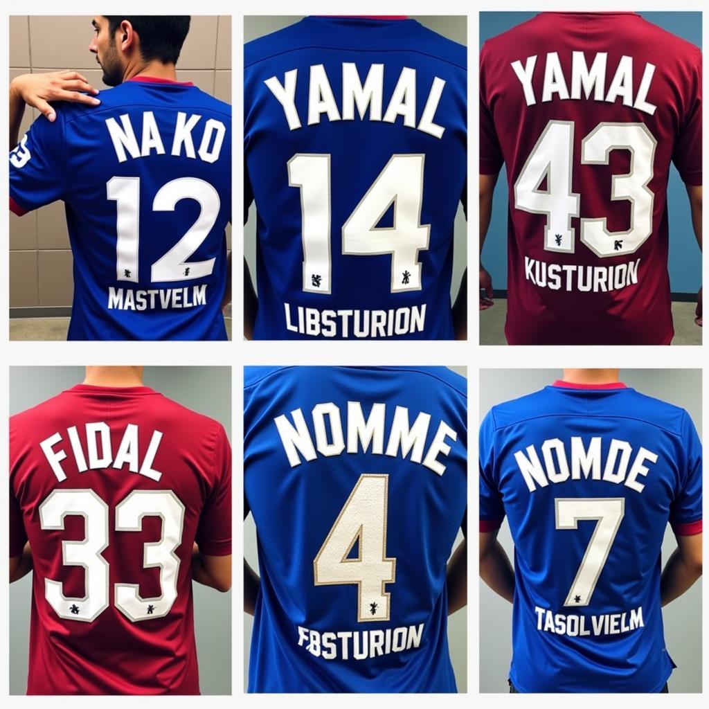 Adding personalized details to your custom Yamal jersey