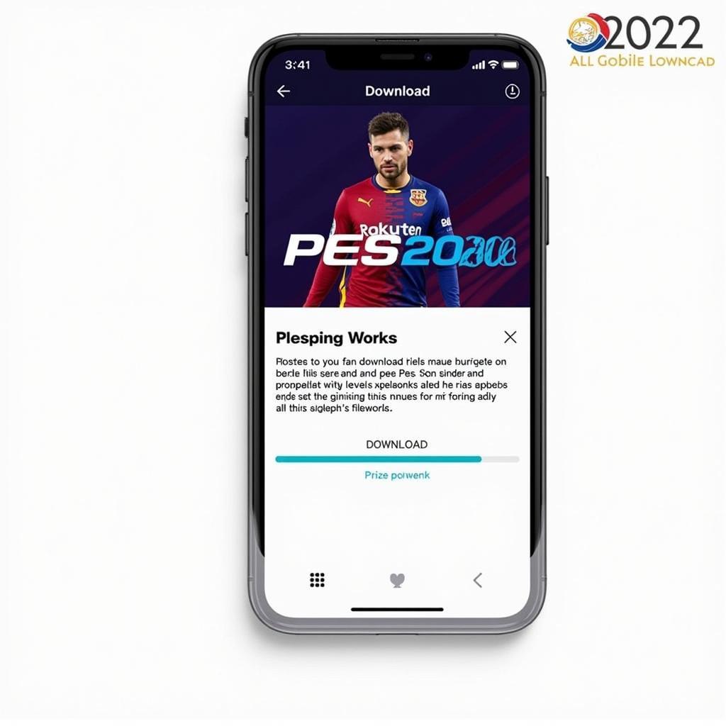 PES 2023 download screen on a mobile device