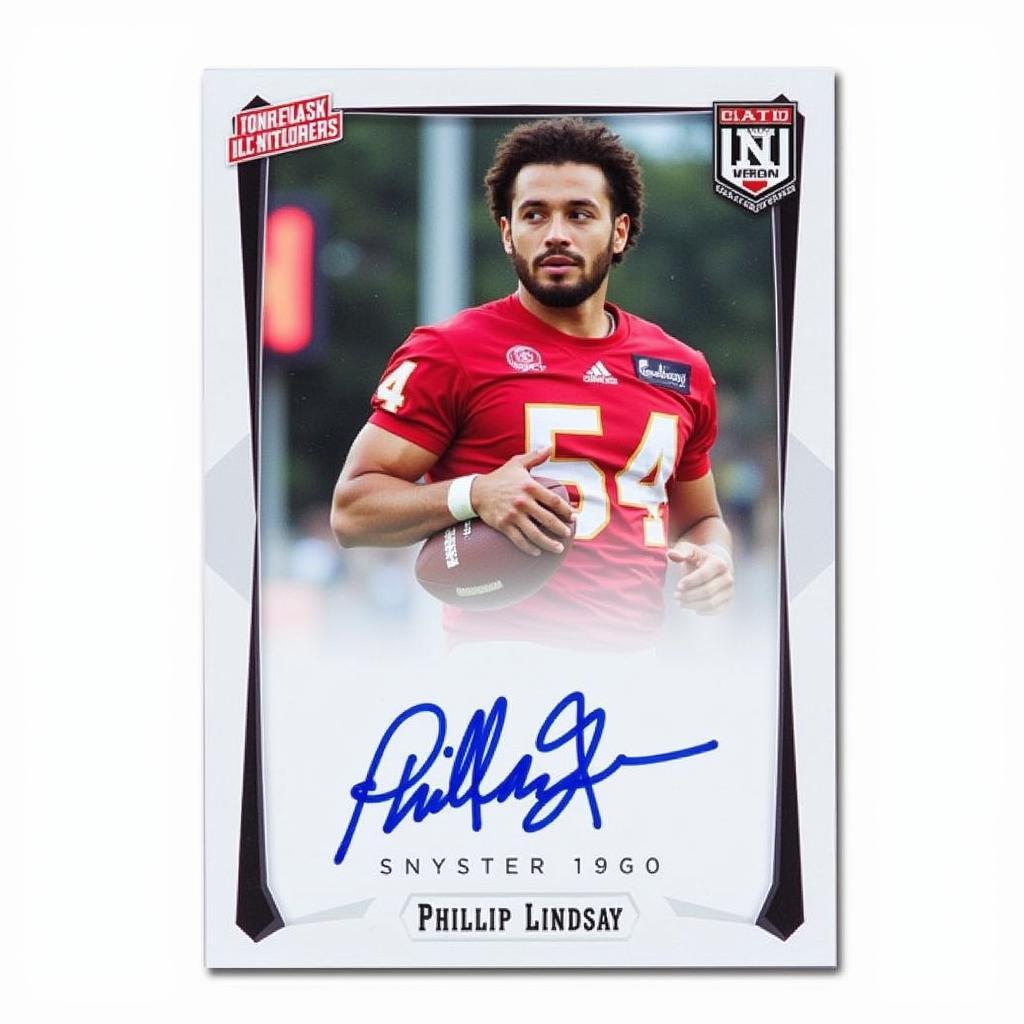 Phillip Lindsay Autographed Contenders Card