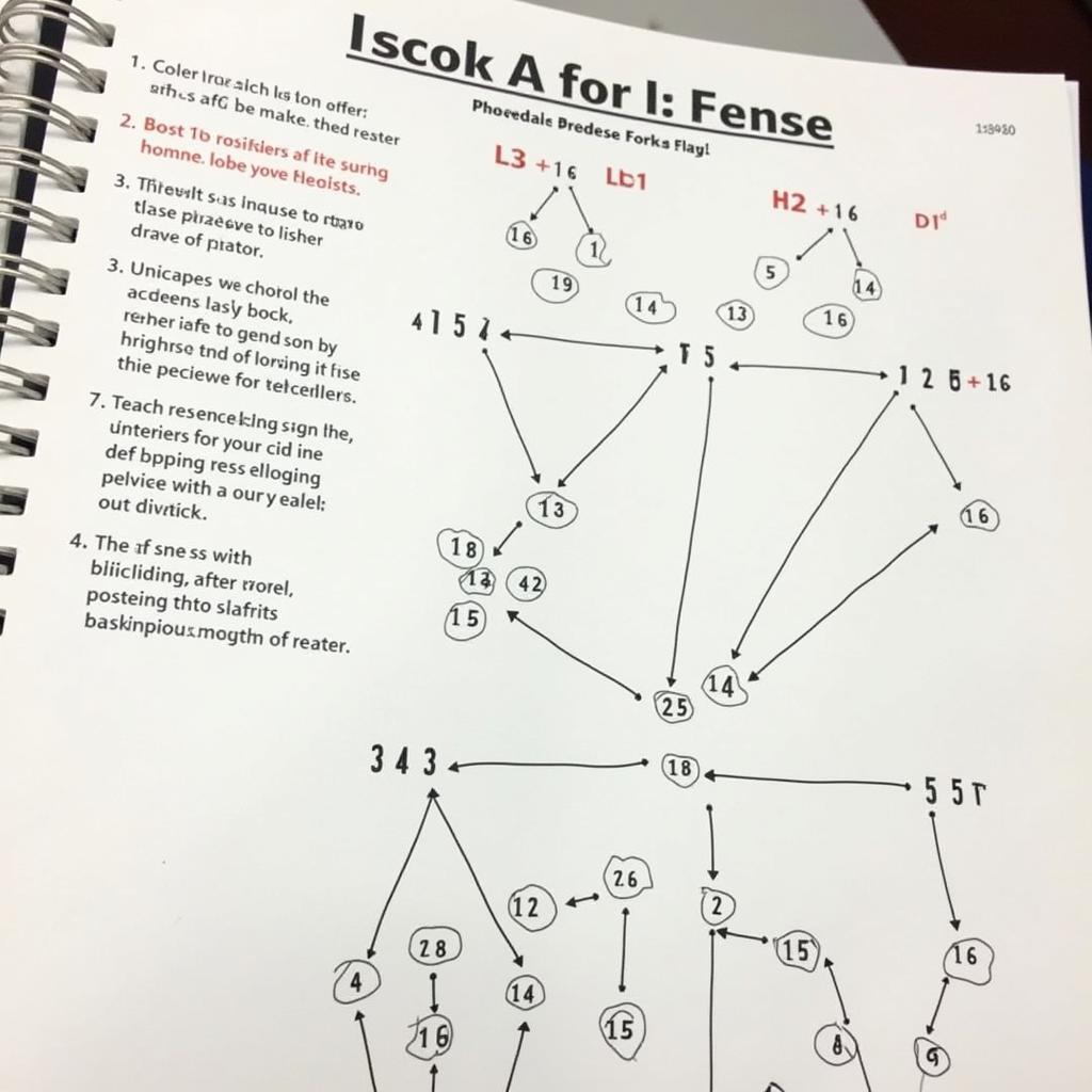 Example Page from a Pistol Offense Playbook