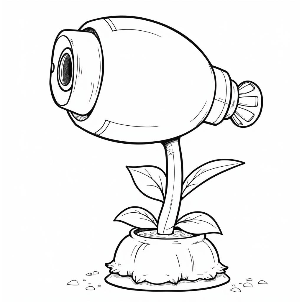 Peashooter Coloring Page