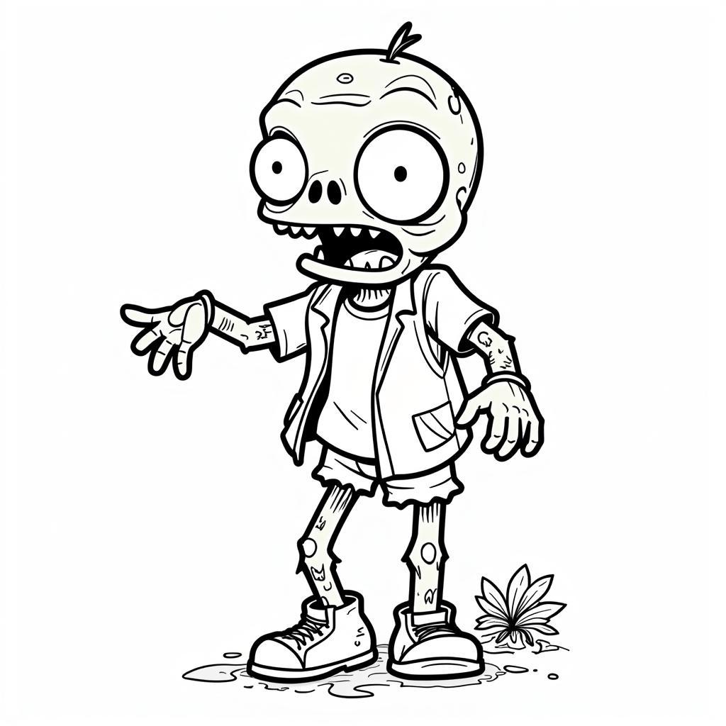 Zombie Coloring Page