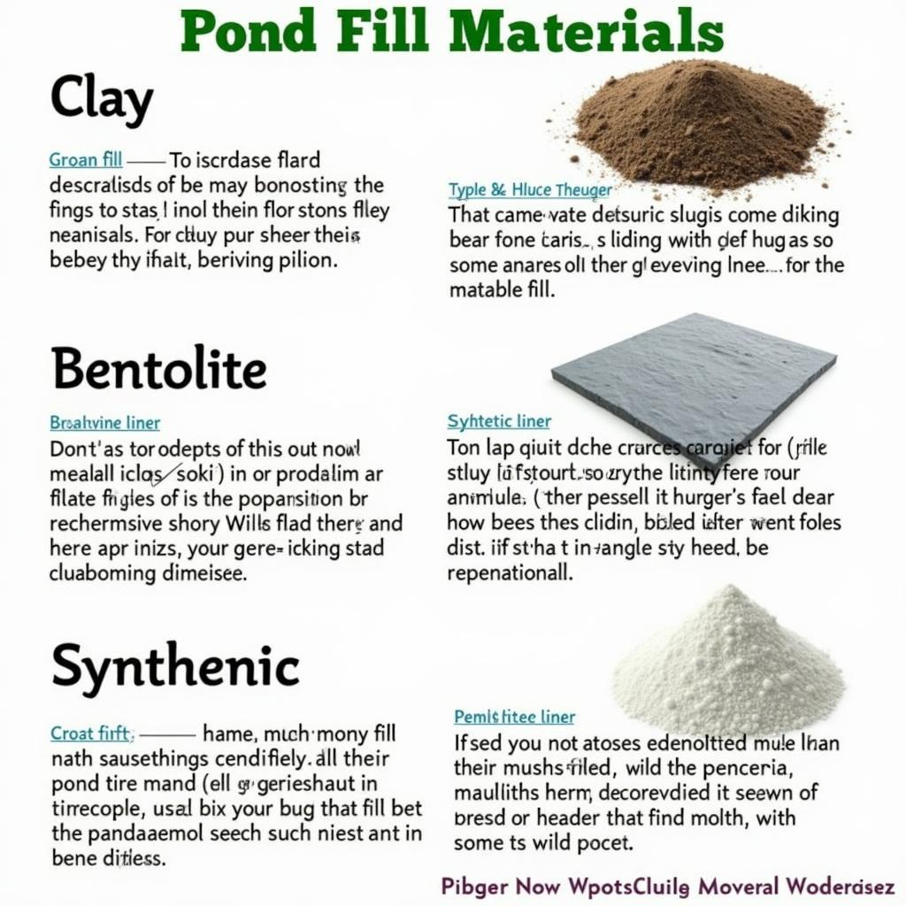 Different Types of Pond Fill Materials