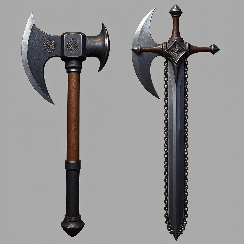 Power Maul vs. Chainsword Comparison