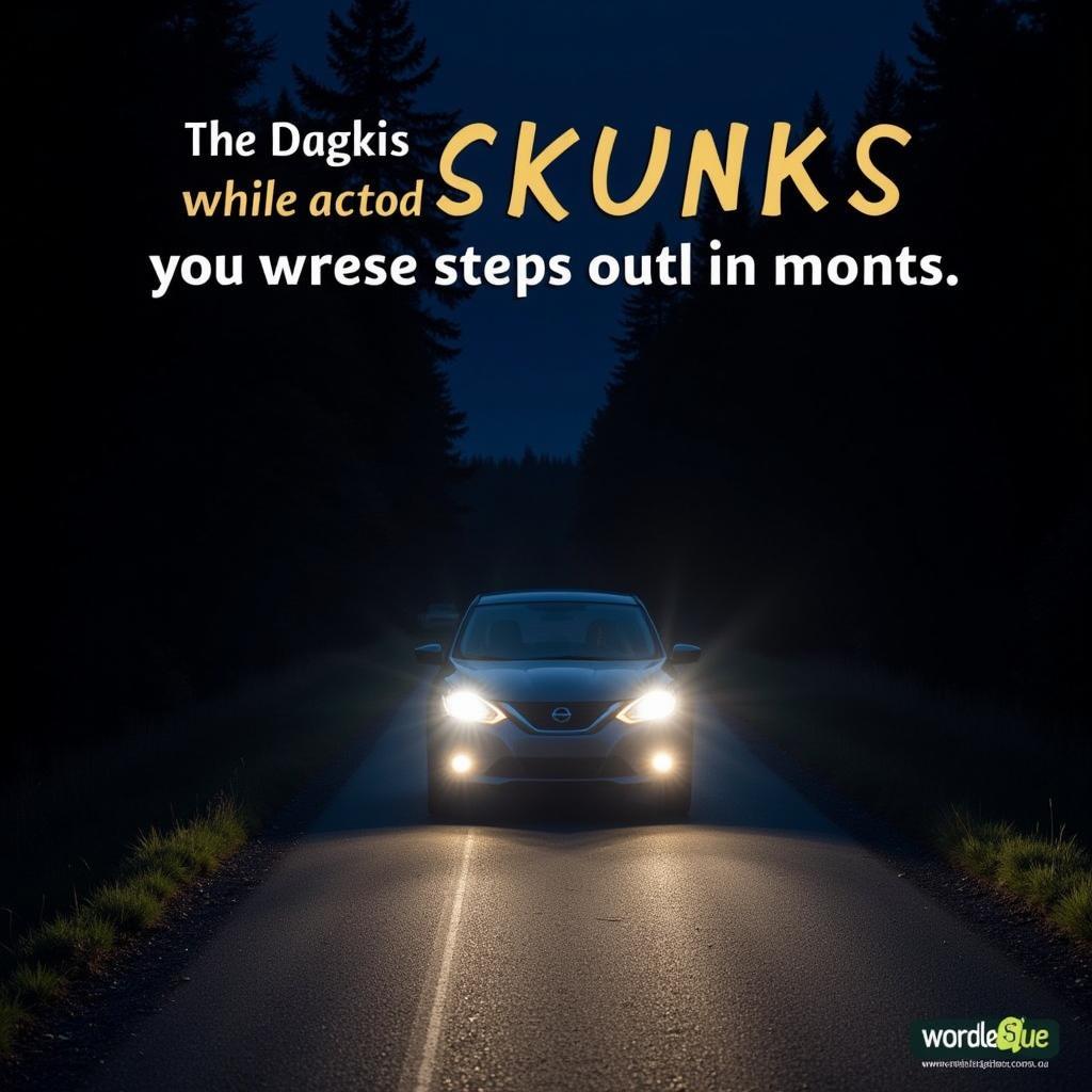 Driving Safely at Night to Avoid Skunks