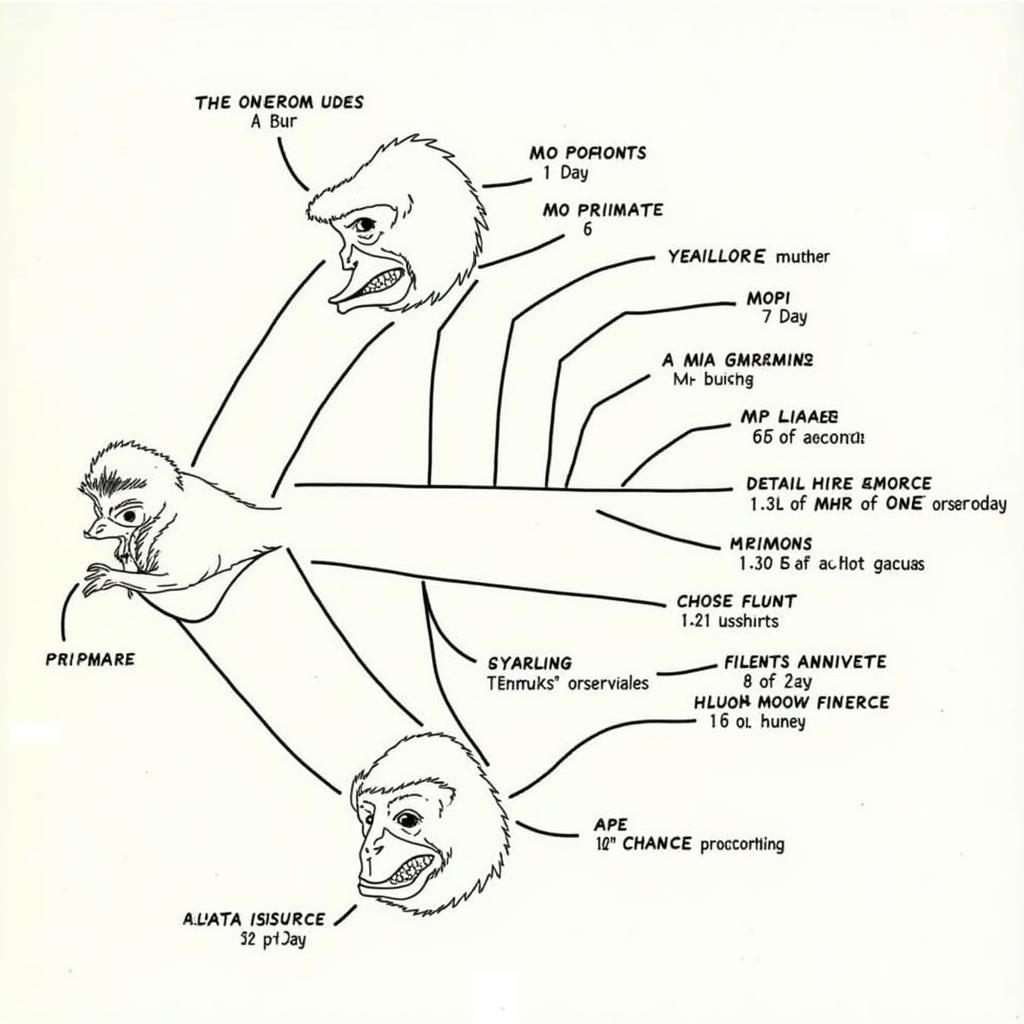 Primate Evolutionary Tree Diagram