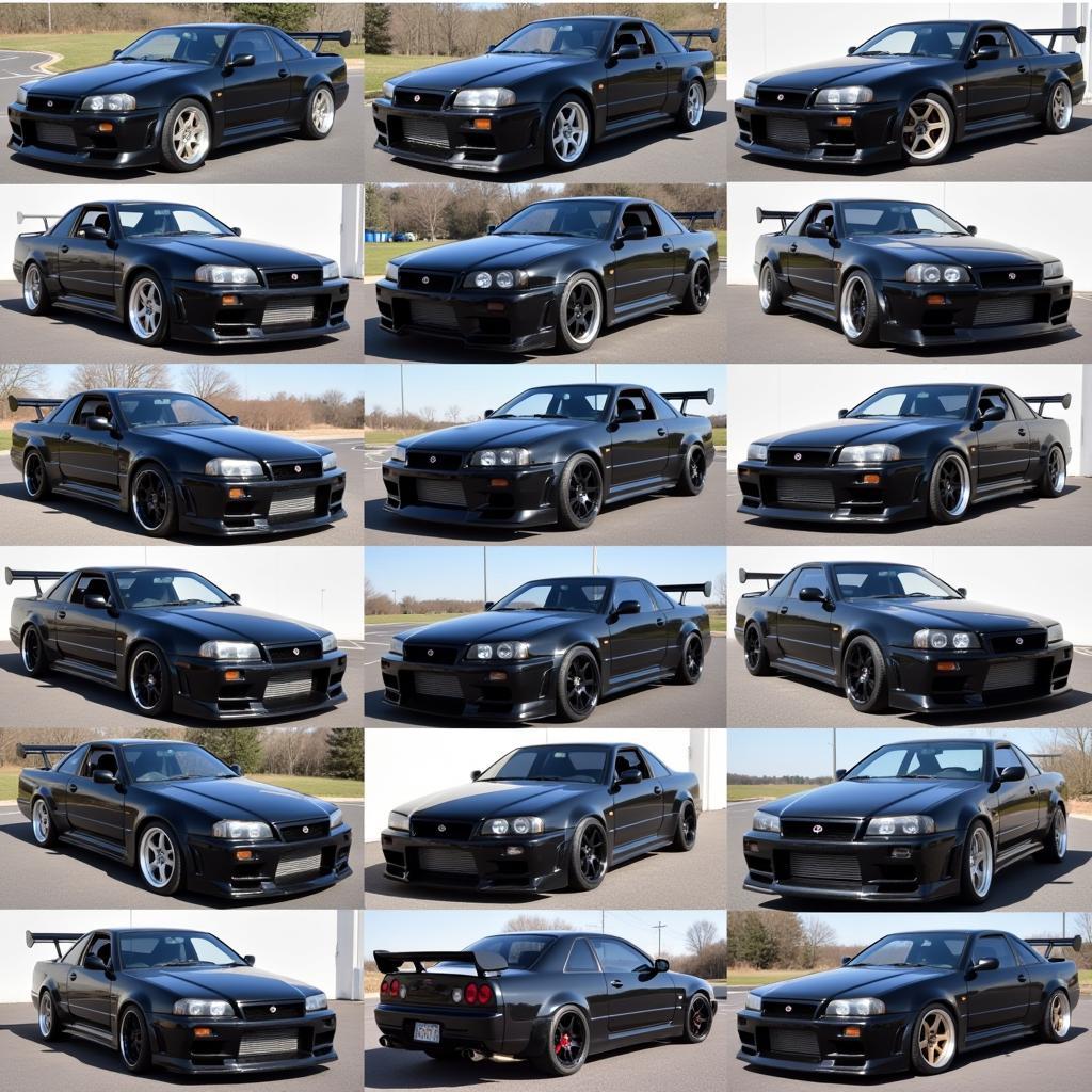 Comparison of Different Body Kits on Nissan Skyline R34 GTRs