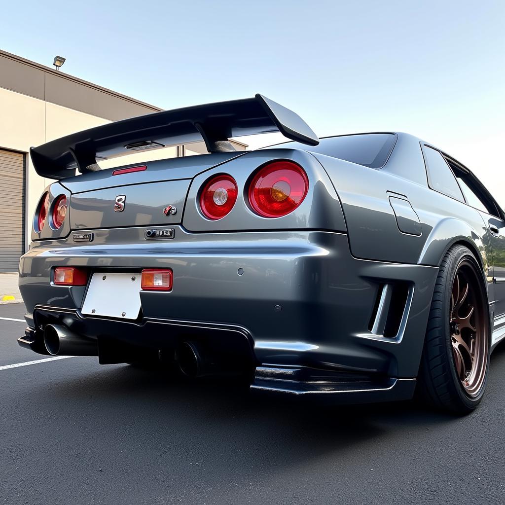 R34 Wide Body Kit Rear View