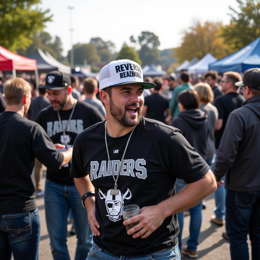 Raiders Fans Tailgating Before Game