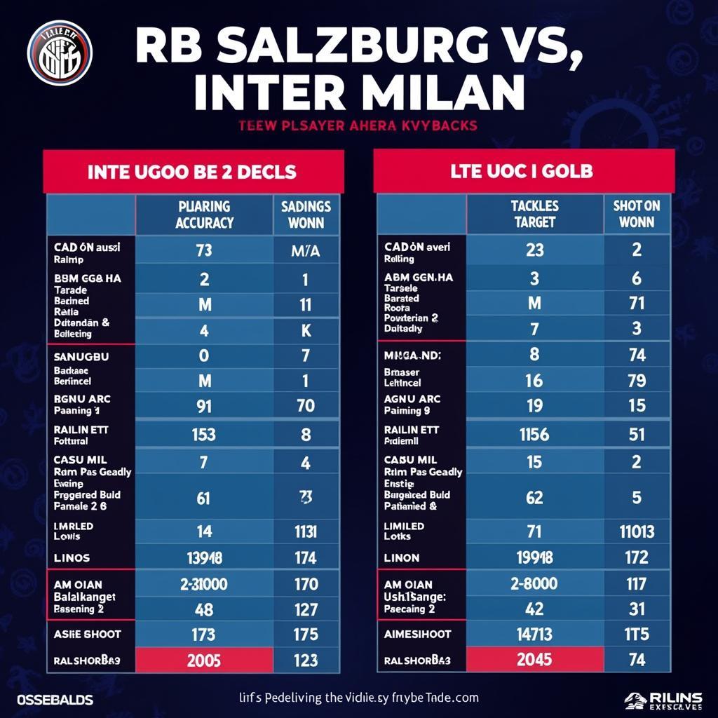 RB Salzburg vs Inter Milan Player Comparison