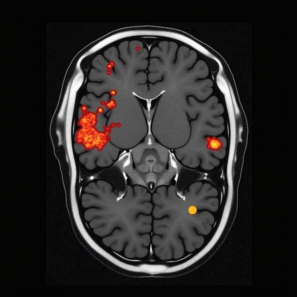 Brain Scan Showing Dopamine Release in RC Addiction