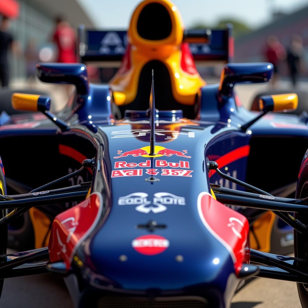 Red Bull Racing Car Livery Close-Up