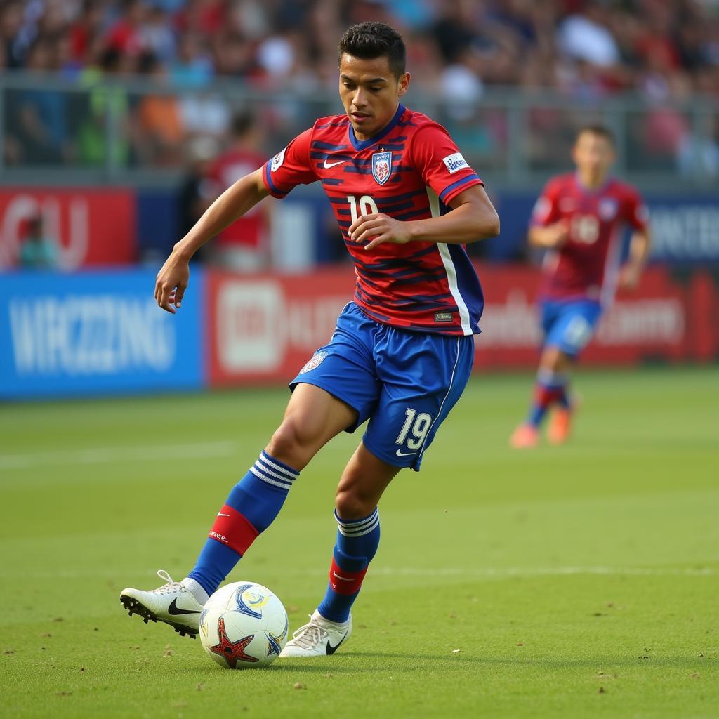 Ruben Lopez playing for his youth team