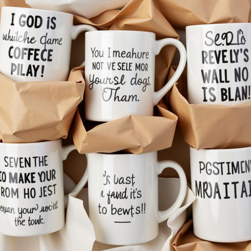 Rude coffee mugs as gift ideas for friends and family.