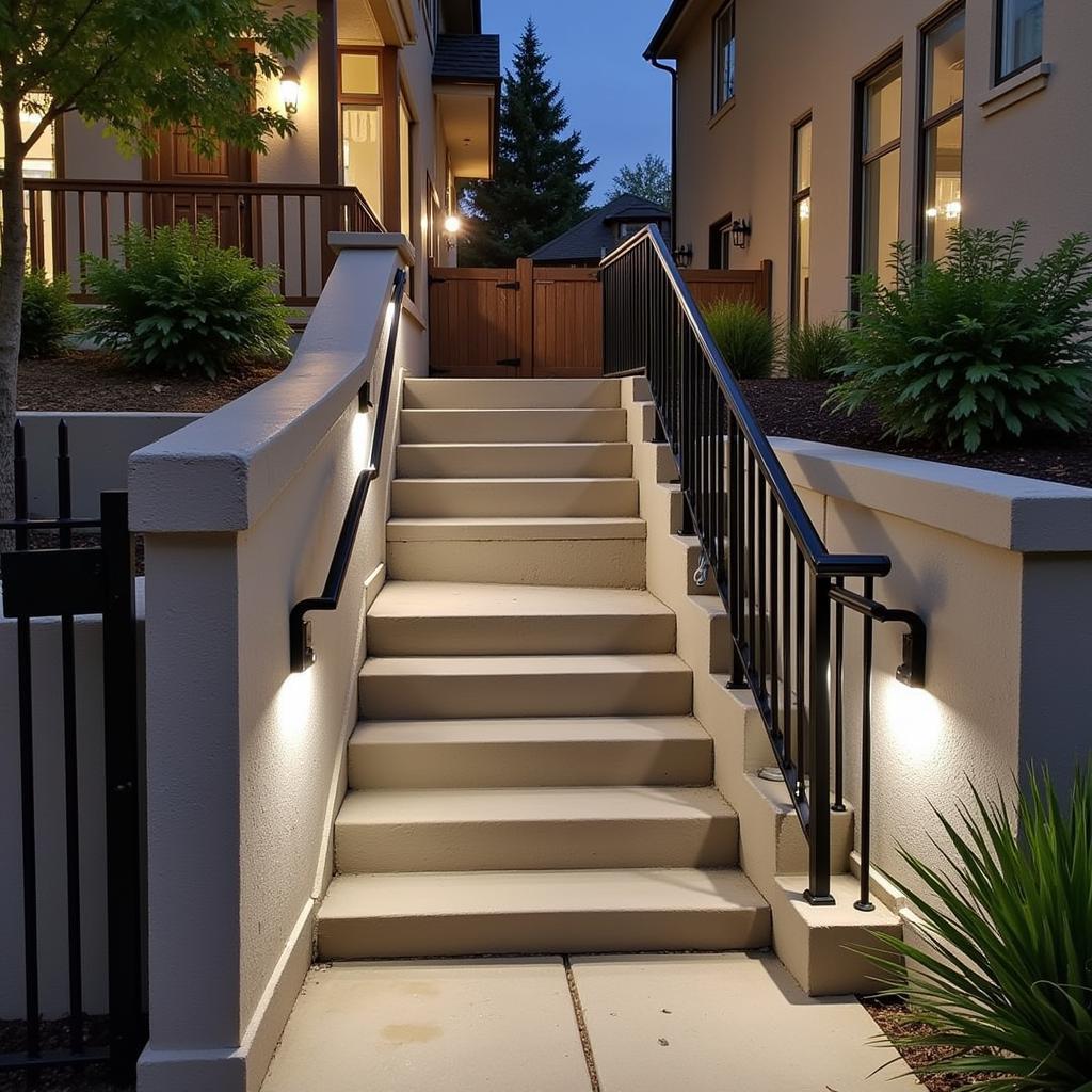 Safe and Secure Outdoor Basement Stairwell Design