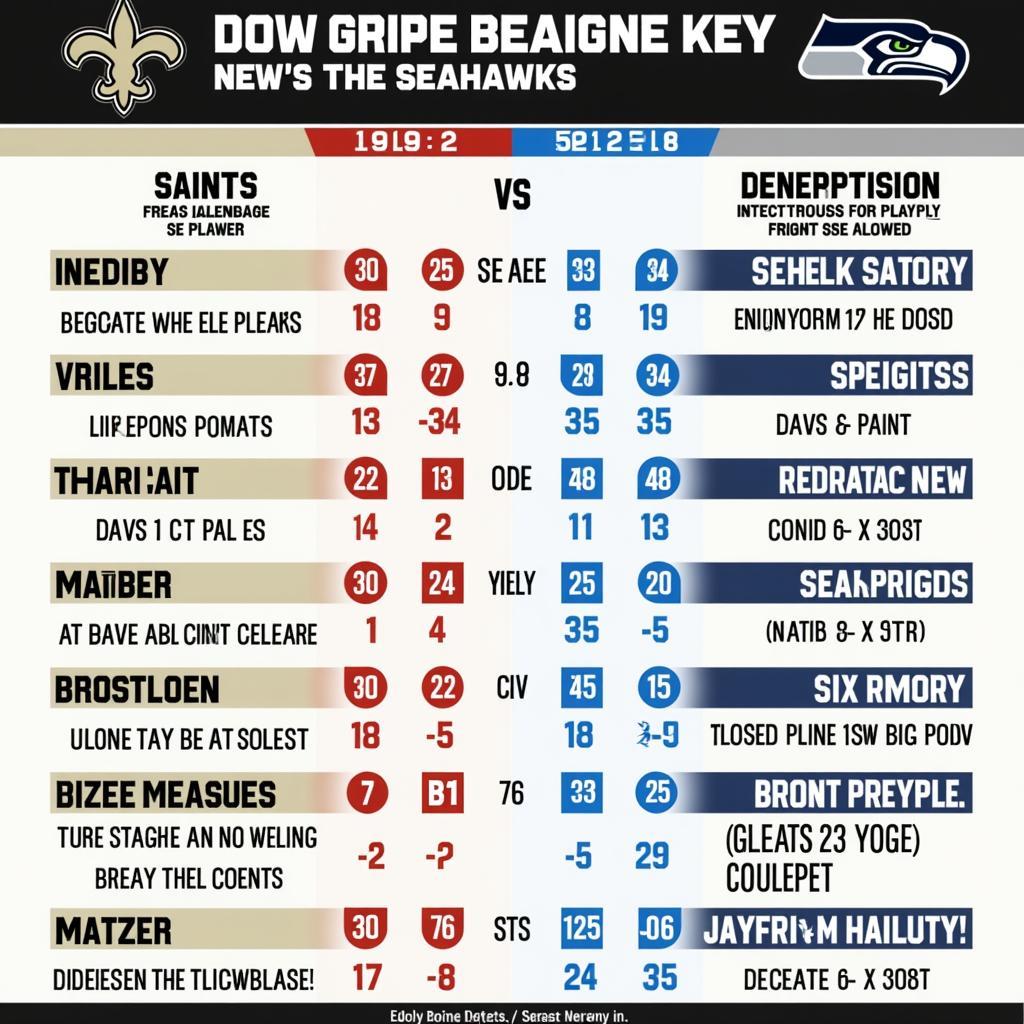 Saints and Seahawks Defense Comparison