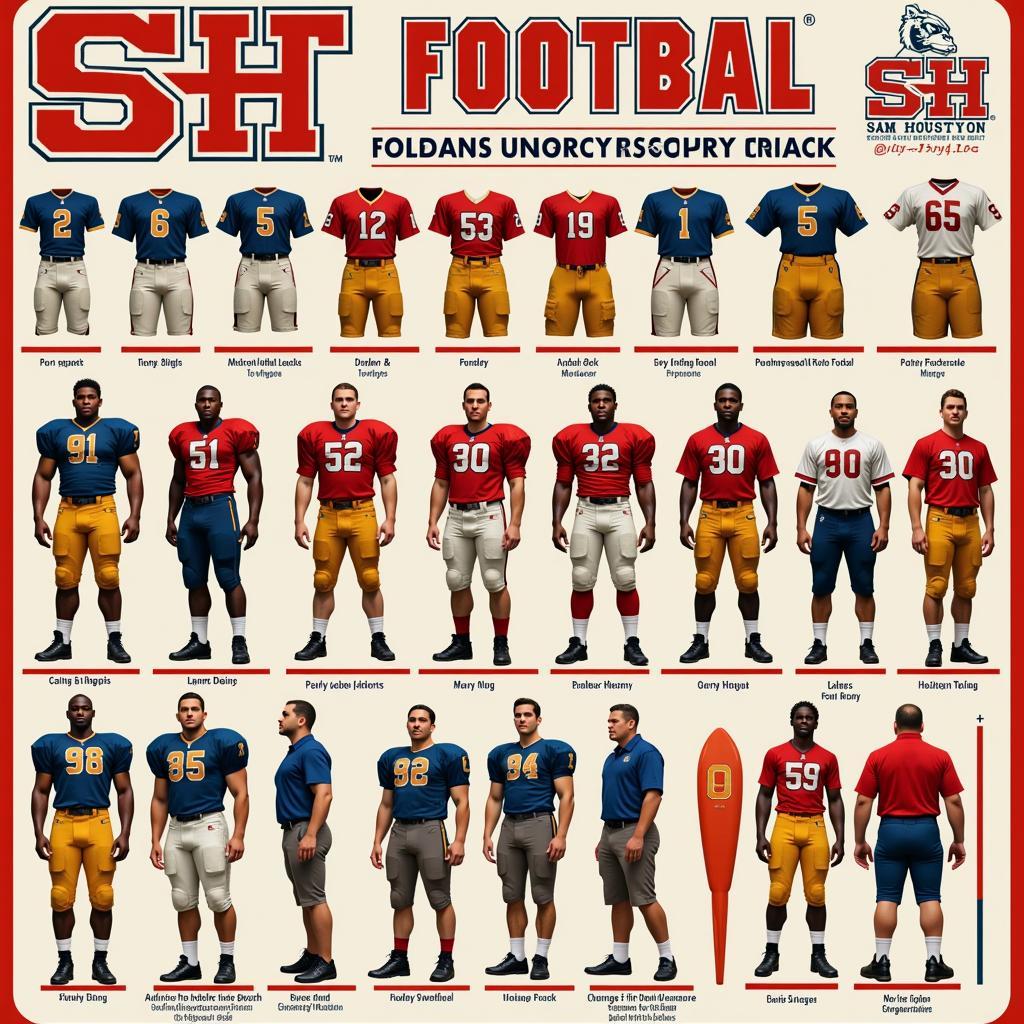 Sam Houston Football Uniforms Through the Years