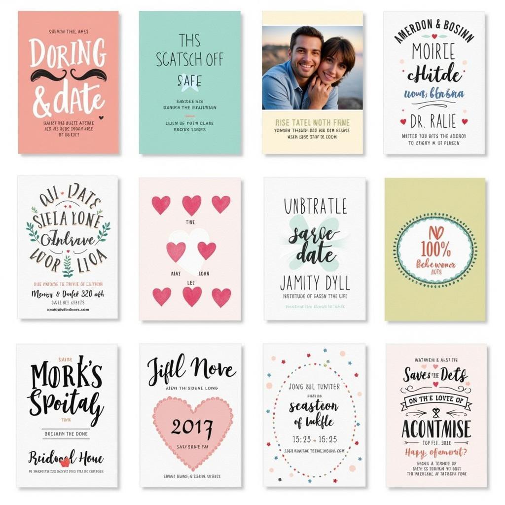 Various Save the Date Card Design Options