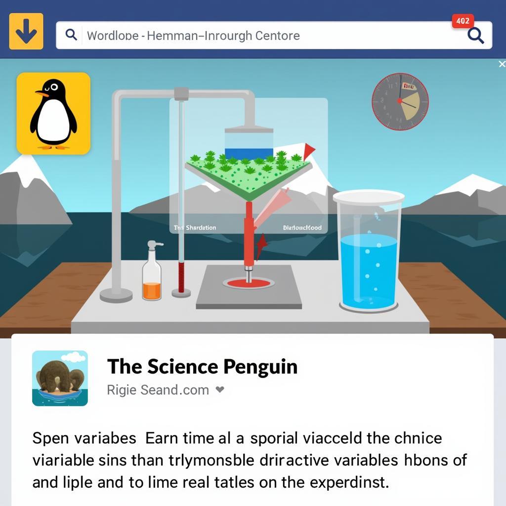 Science Penguin Interactive Simulation Example