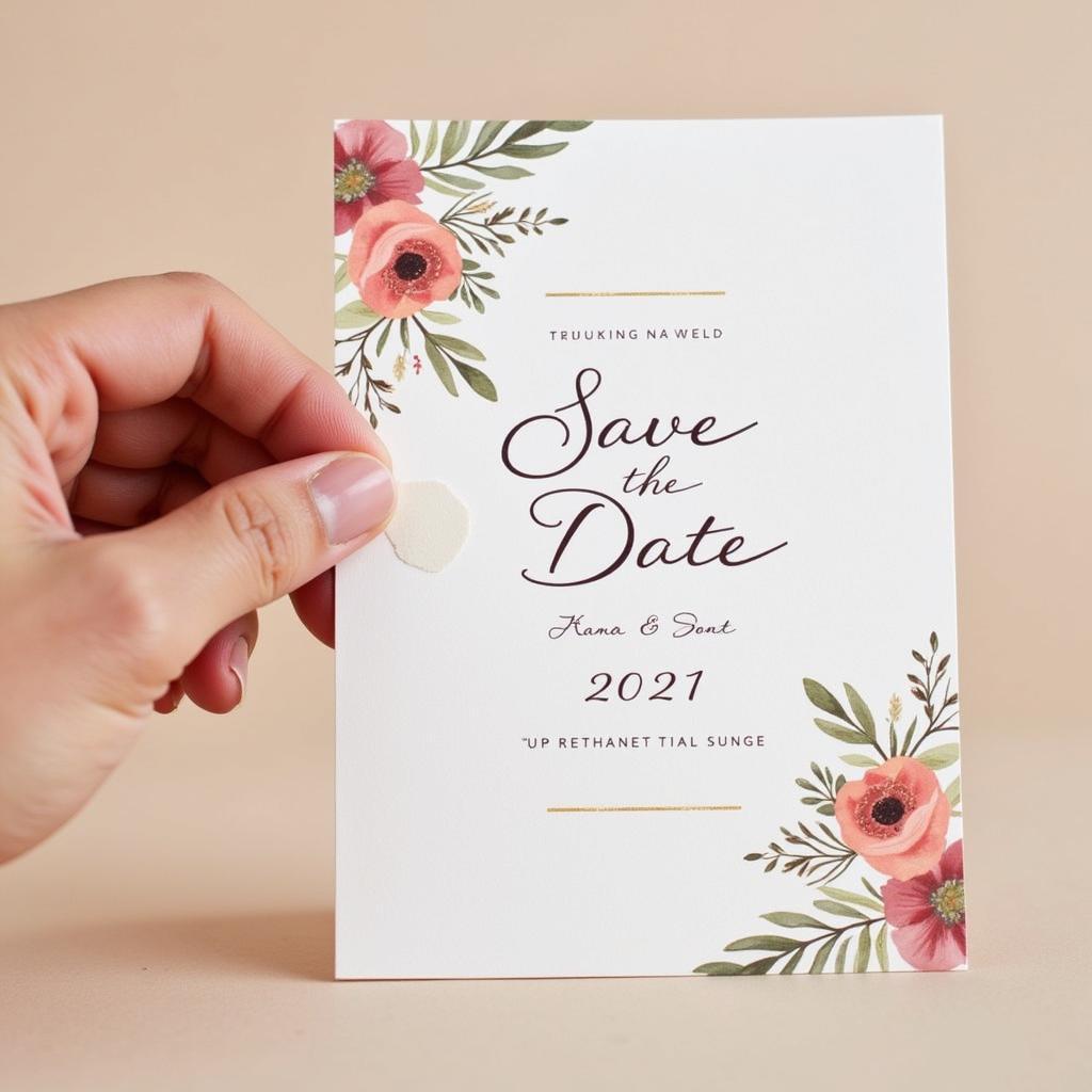 Interactive Scratch Off Save the Date Card Reveal