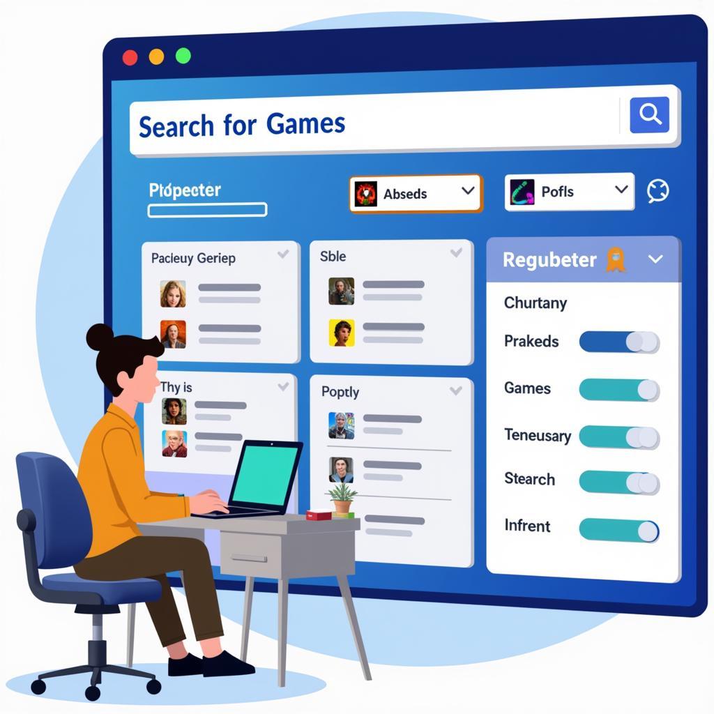 Searching for Games on a Free Online Platform