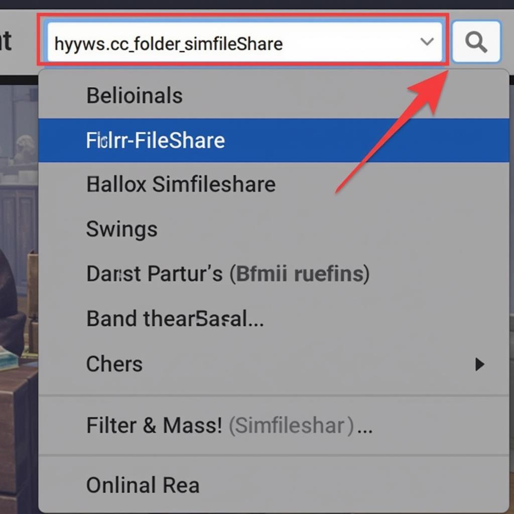 Searching for Sims 4 CC on SimFileShare