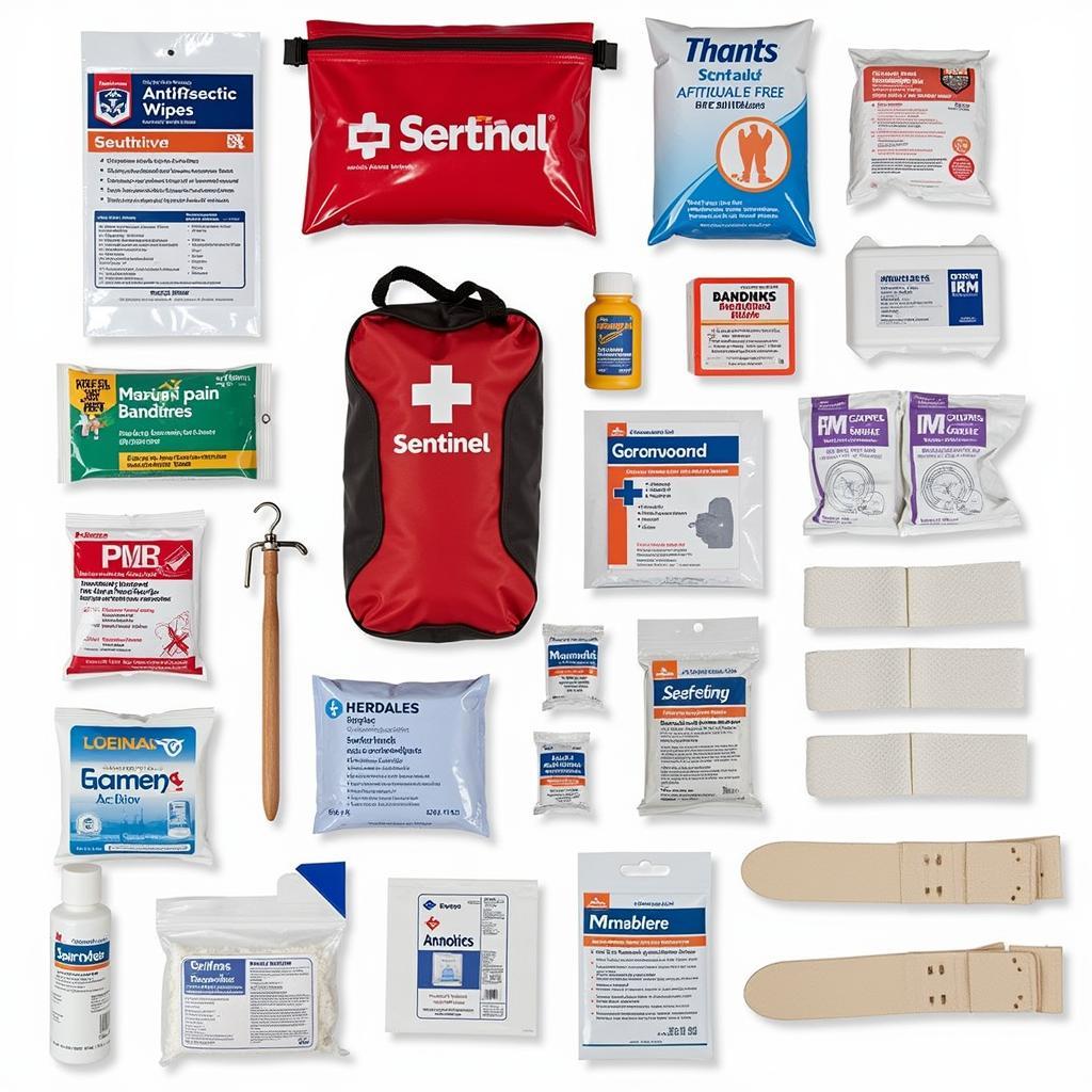 Essential components of a sentinel first aid kit