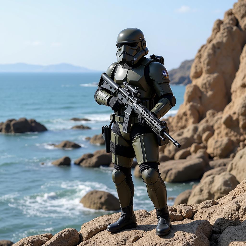 Shore Trooper with E-22 Blaster Rifle