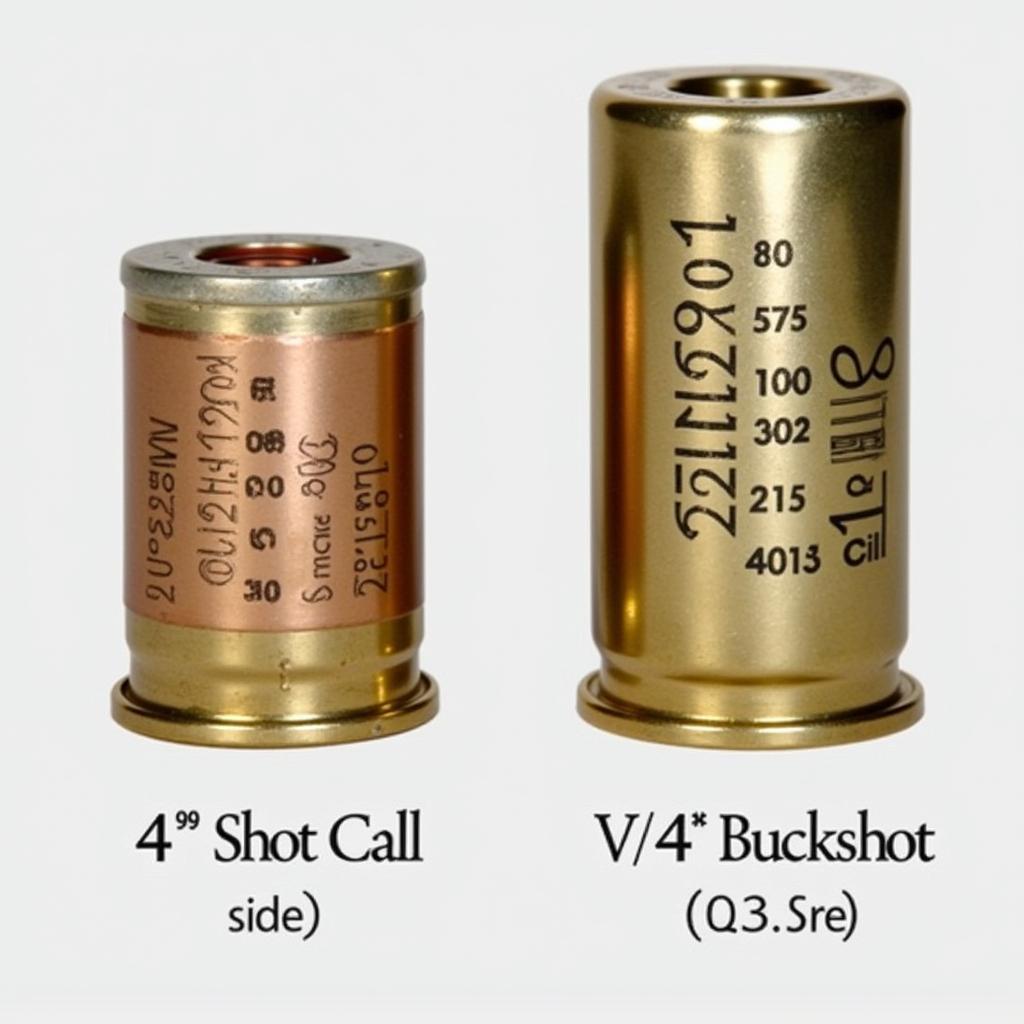 Comparison of #4 shot and #4 buckshot shells