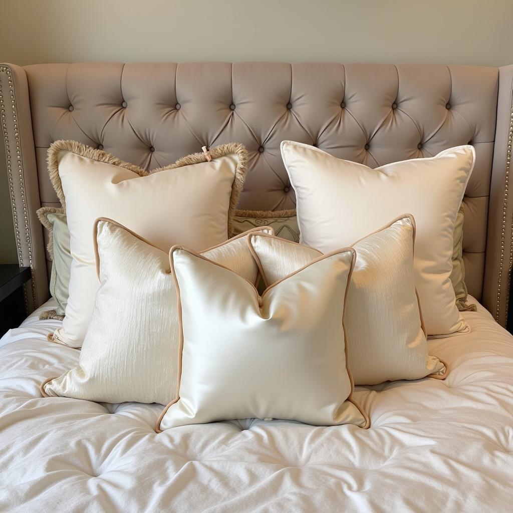 Silk Luxe Throw Pillows Add Elegance to Bedroom Decor