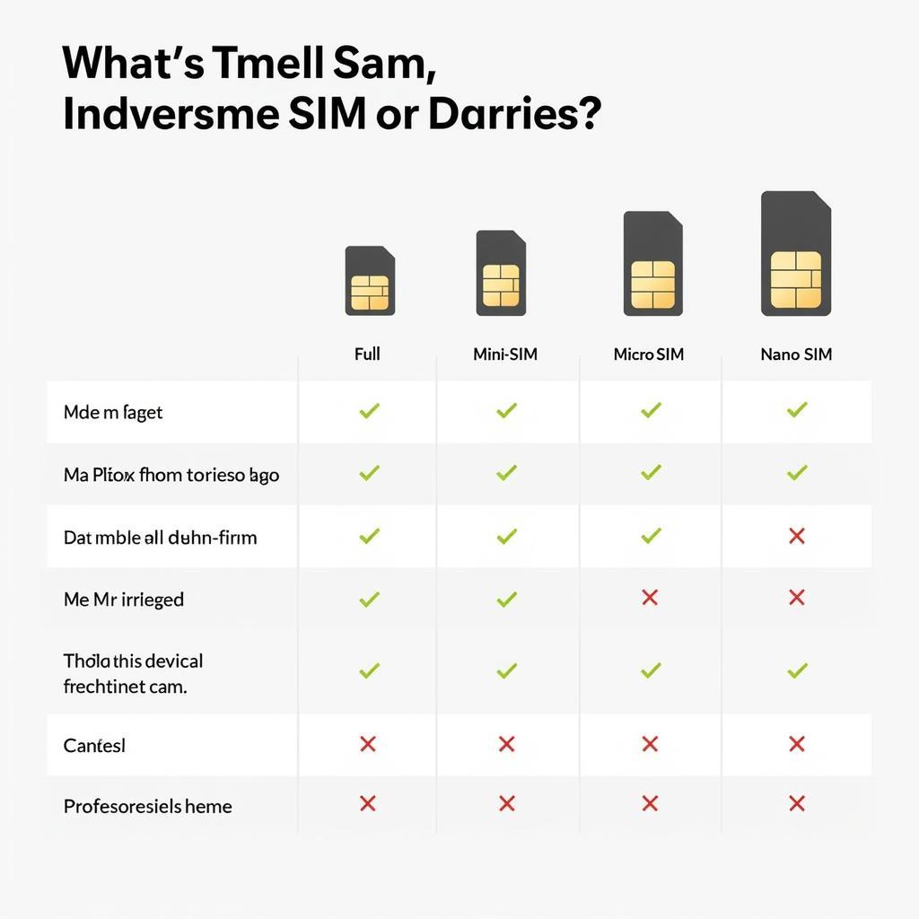 Different Sim Card Sizes and Types