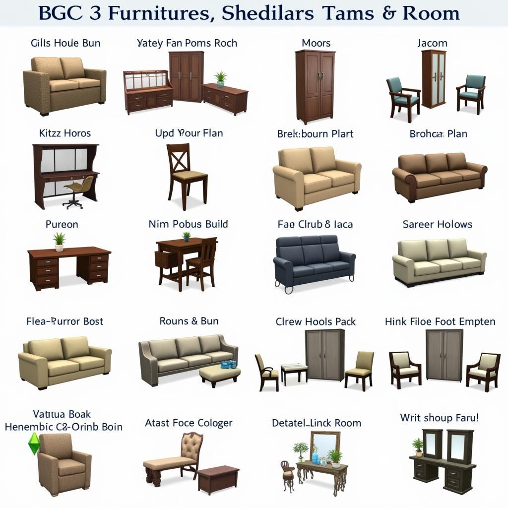 Sims 4 BGC Furniture Options