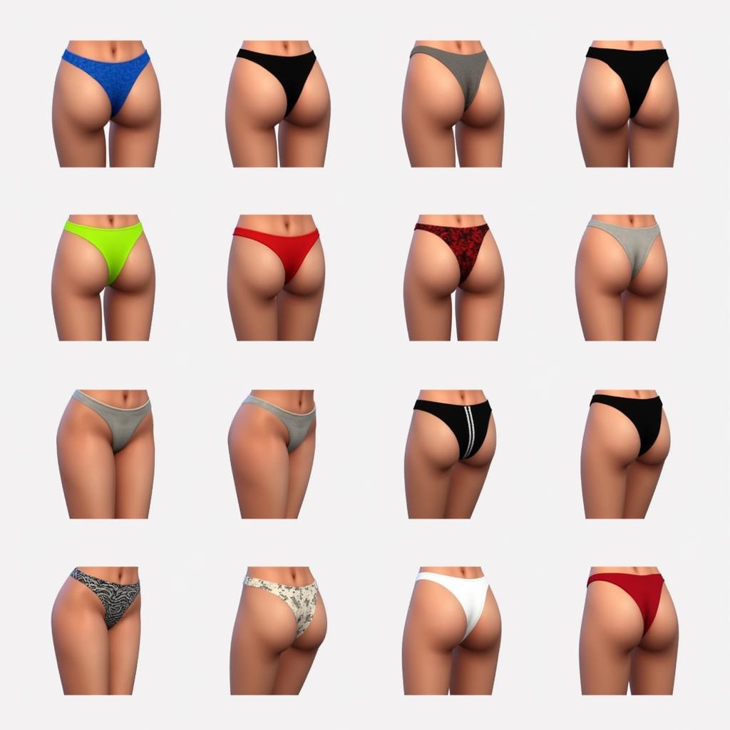 Sims 4 CC Thong Variety