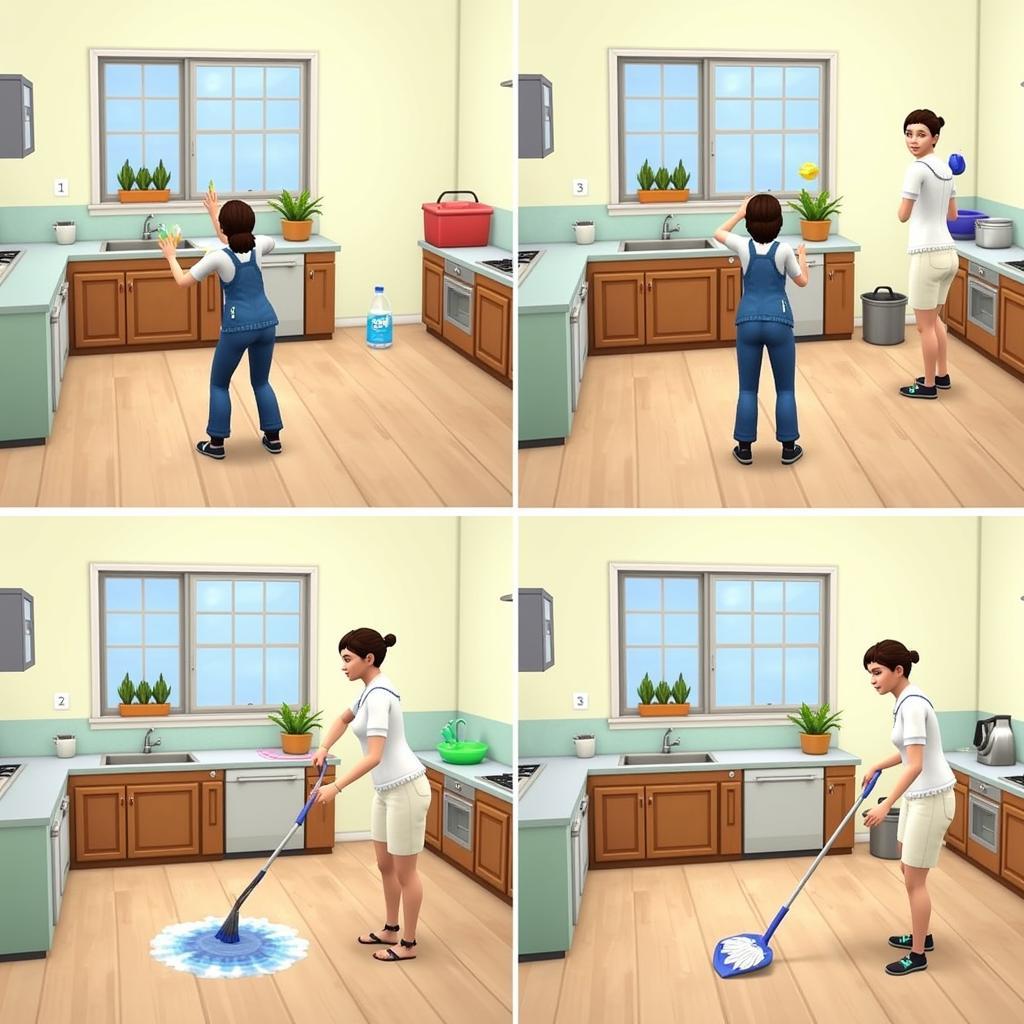 Sims 4 Cleaning Kitchen