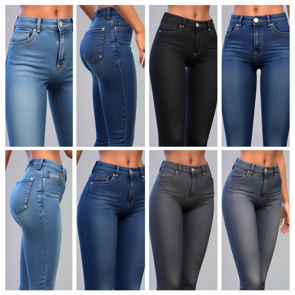 Different Denim Washes in The Sims 4