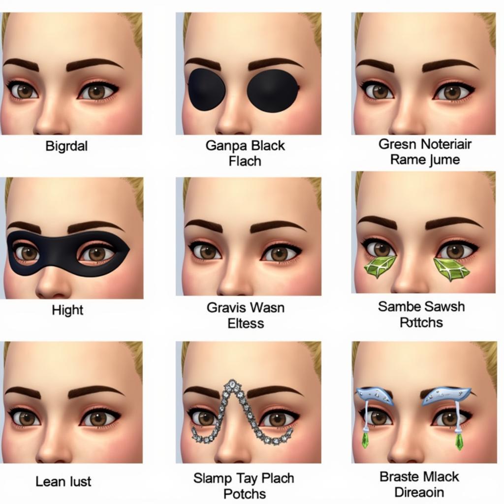 Variety of Sims 4 Eyepatch CC