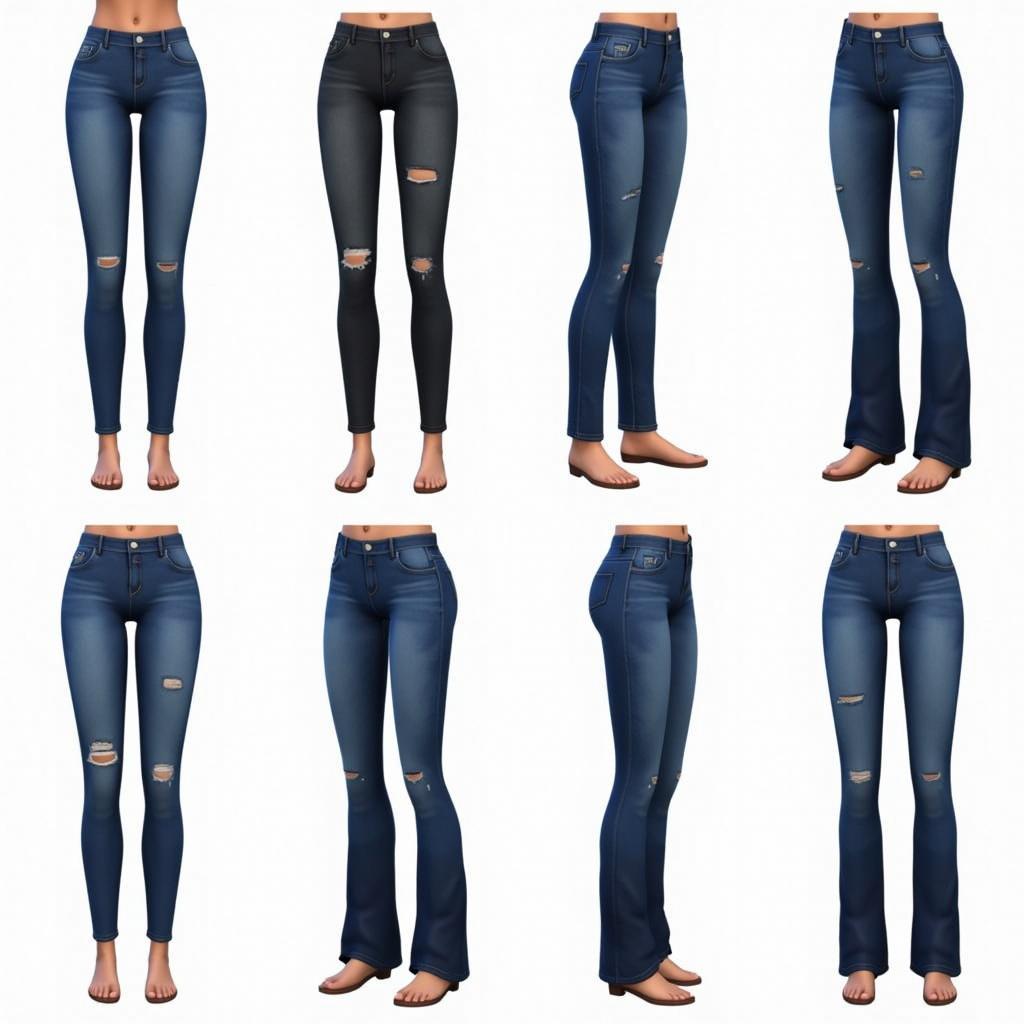 Variety of Jeans in The Sims 4