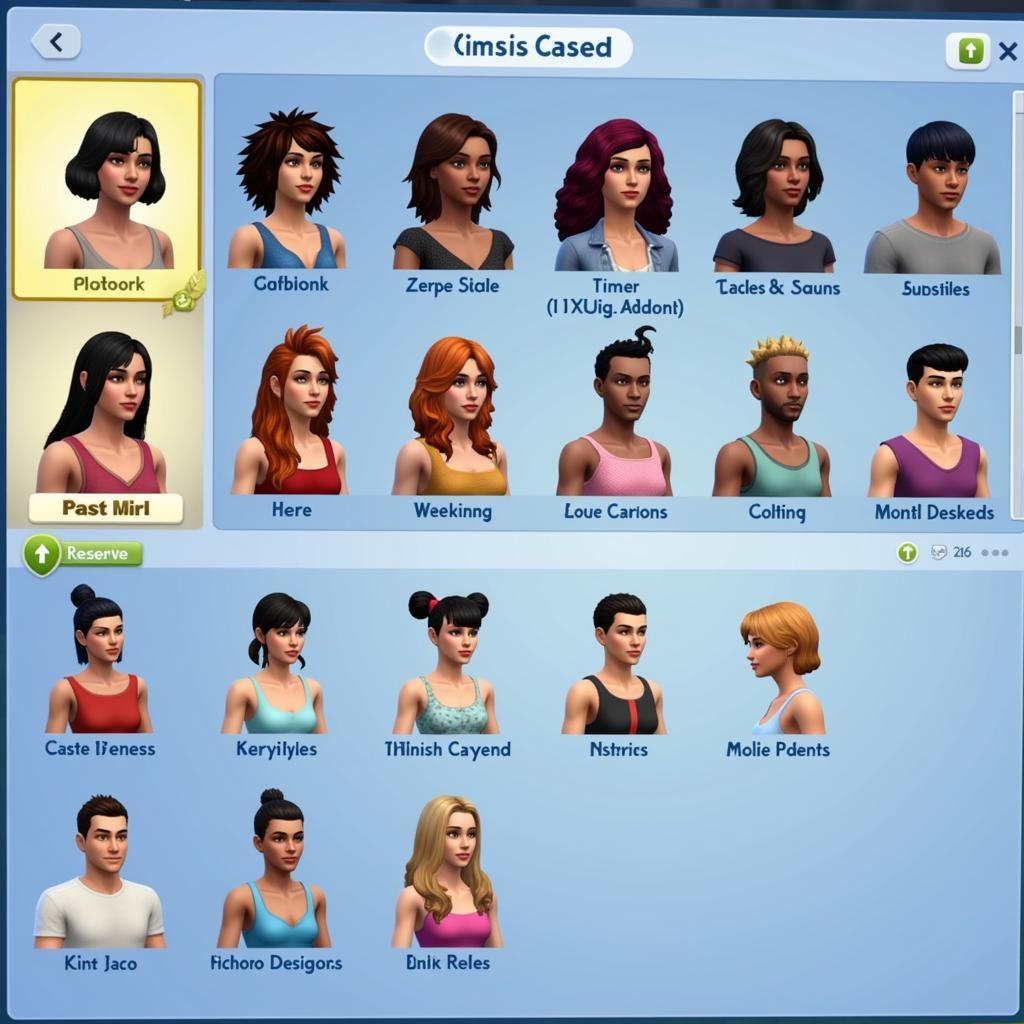 Character Creation in Sims Nit