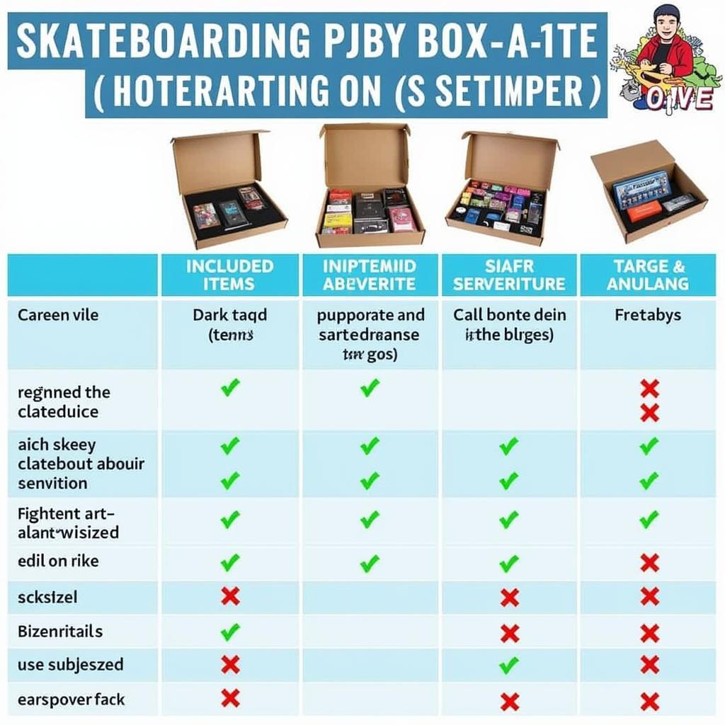 Skateboarding Box Subscription Options and Price Comparison