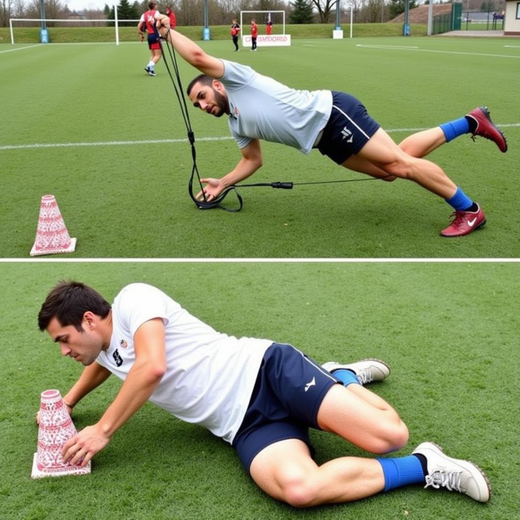 Slide Diver Training Drills with Cones and Resistance Bands