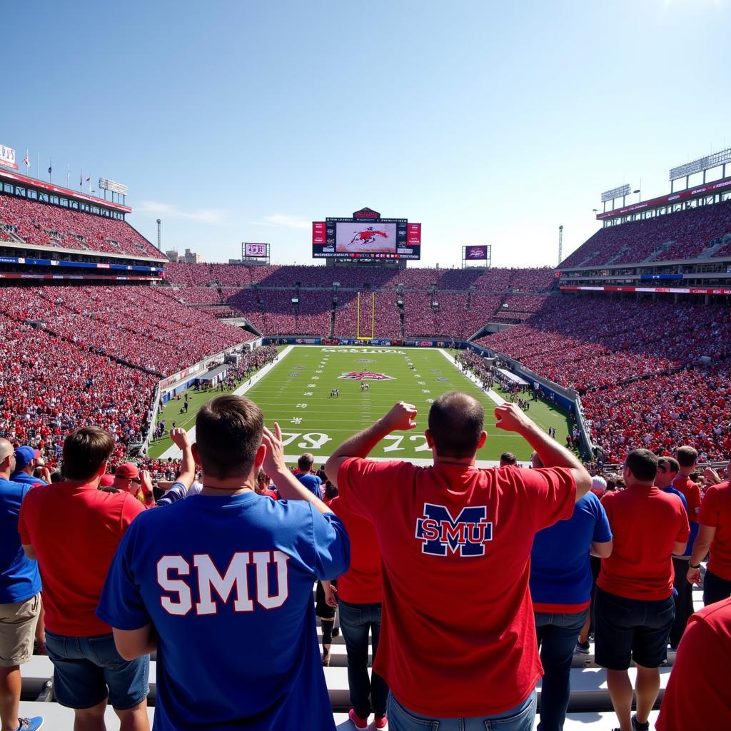 SMU Mustangs Fans at a Game