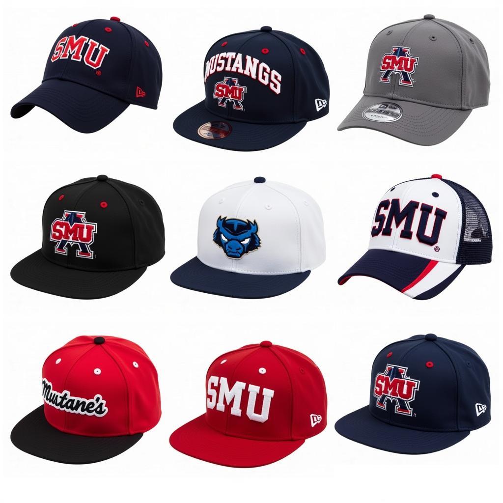 Collection of SMU Mustangs Hats