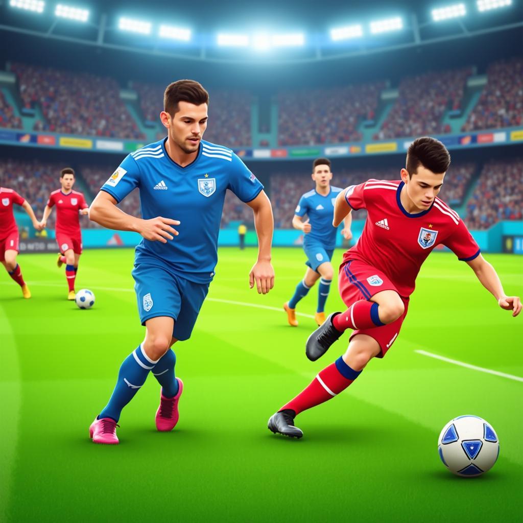 Gameplay of a Soccer Legends Unblocked Game