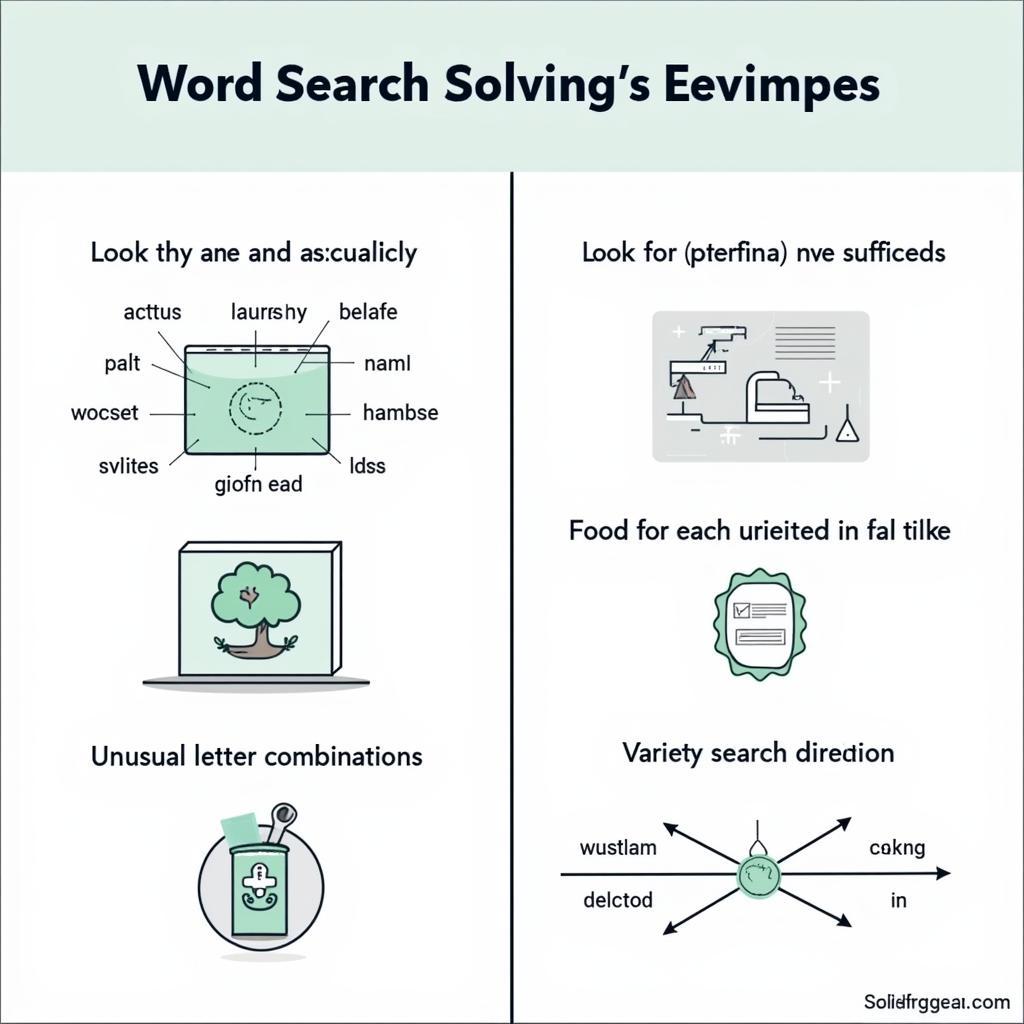 Strategies for Solving Word Search Puzzles