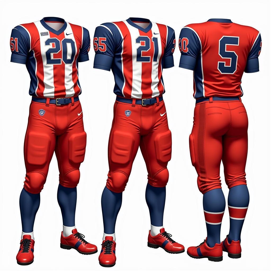 South Alabama Jaguars Football Uniforms - Early Design