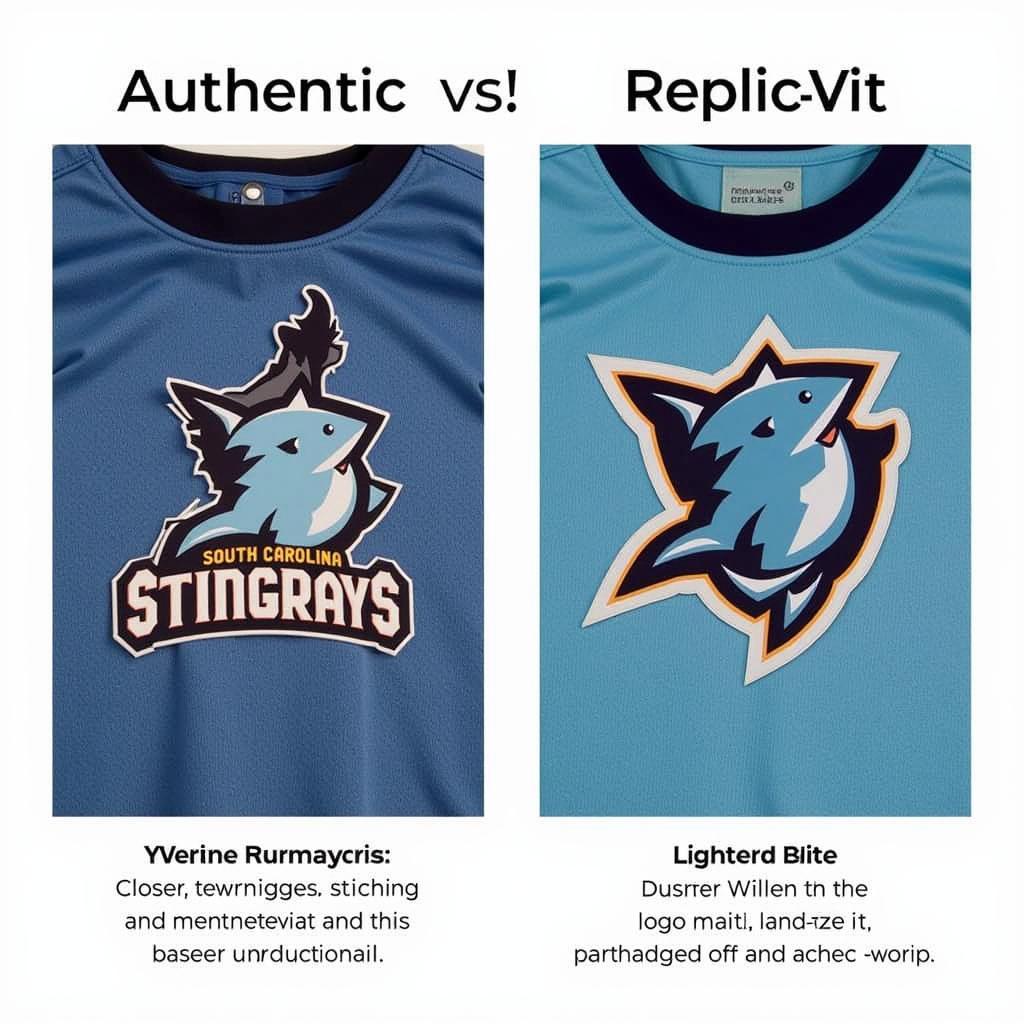 South Carolina Stingrays Authentic vs. Replica Jersey Comparison