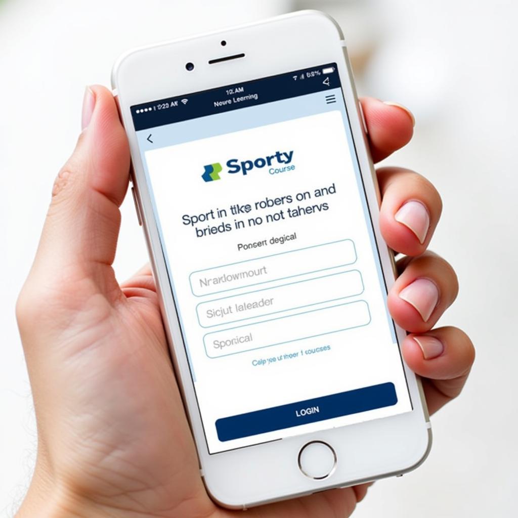 Sporty's Courses Mobile Login Screenshot